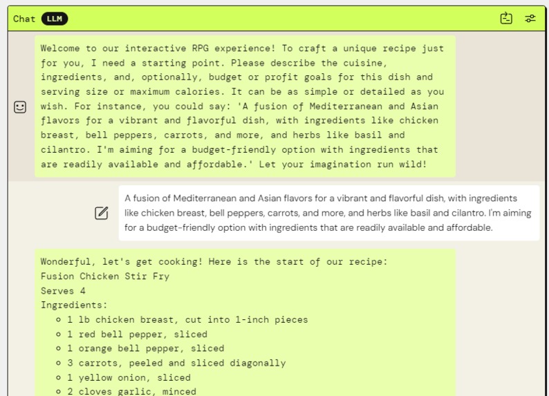 ChatRPG - Foodie – screenshot 1