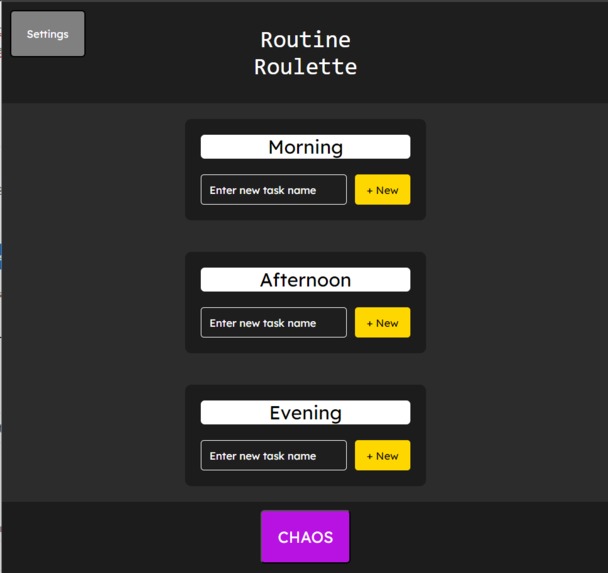 Routine Roulette – screenshot 1