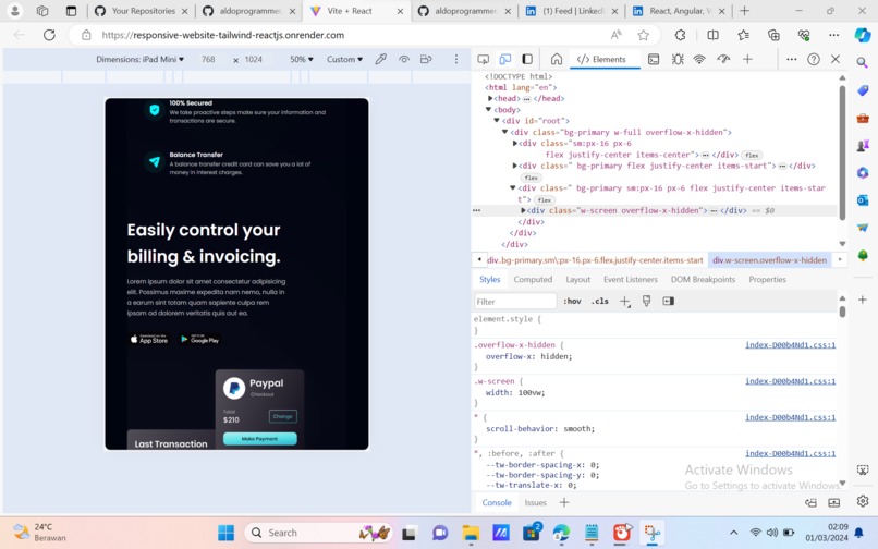 MODERN-UI/UIX REACT JS & TAILWIND CSS – screenshot 2