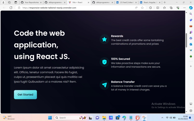 MODERN-UI/UIX REACT JS & TAILWIND CSS – screenshot 1