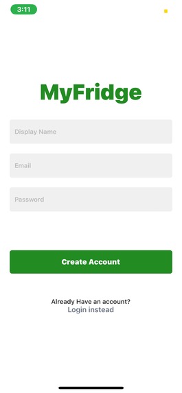 MyFridge – screenshot 1