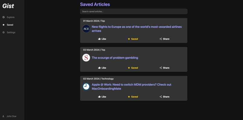 Gist – screenshot 2