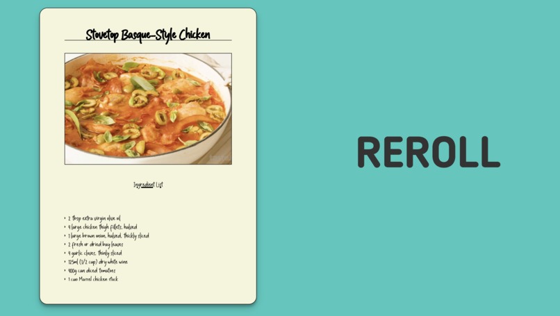 Recipe Roulette – screenshot 3
