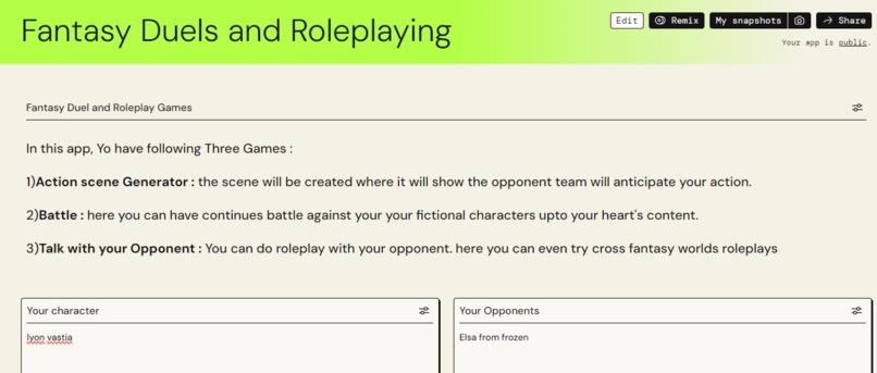 Fantasy Duels and Roleplaying – screenshot 3
