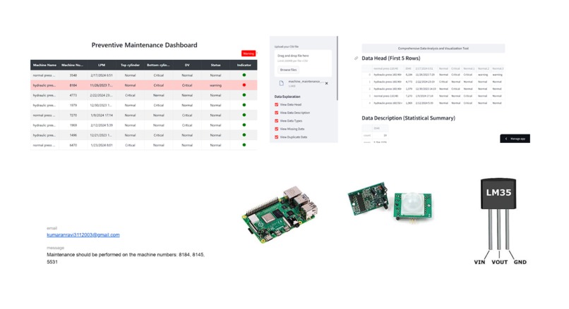 preventive maintence using ai,ml and iot – screenshot 1