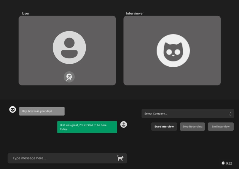 VInterviewer – screenshot 1