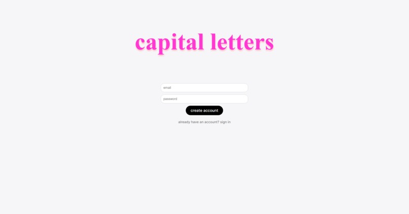 capital letters – screenshot 2