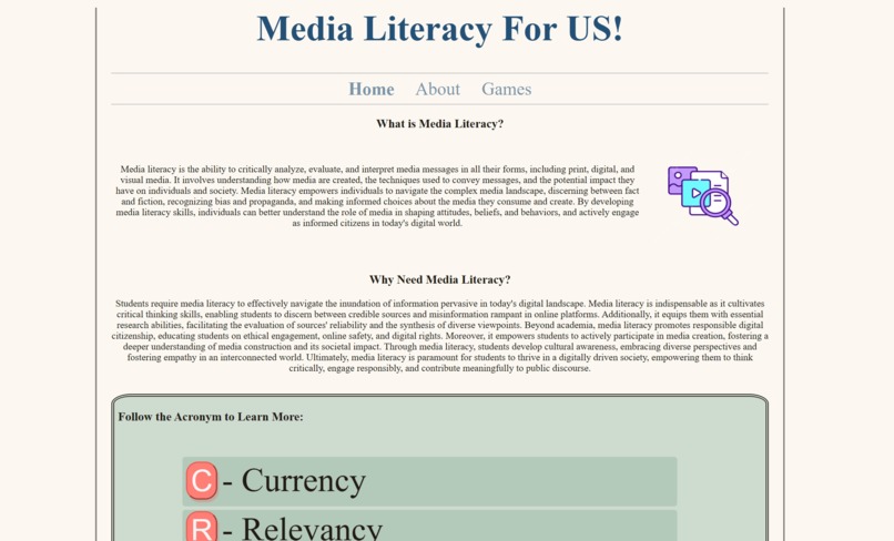 Media Literacy for Us! – screenshot 1