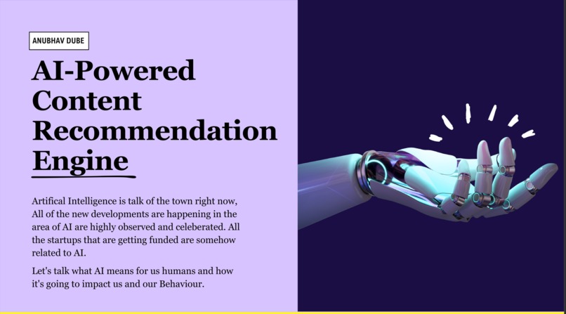 AI-Powered Content Recommendation Engine – screenshot 1