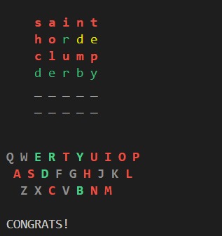 Wordle (but C++ ) – screenshot 2