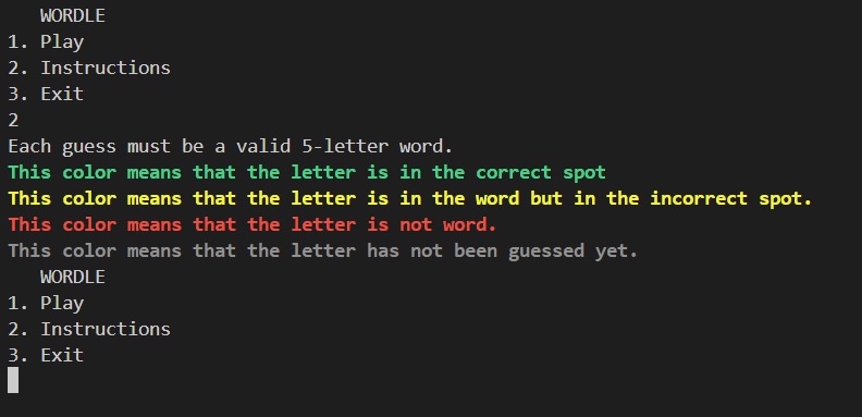 Wordle (but C++ ) – screenshot 4