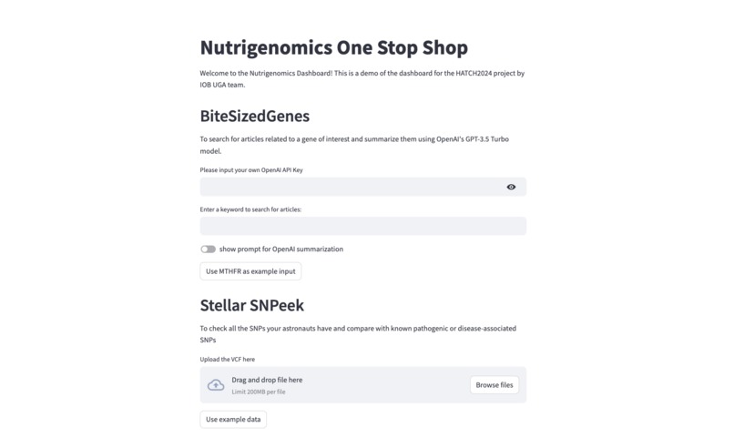 Nutrigenomics One Stop Shop – screenshot 1