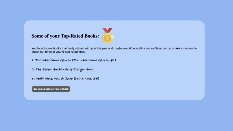 Goodreads Wrapped – screenshot 1