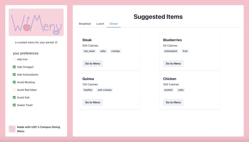 WoMenu – screenshot 4