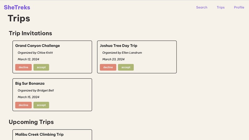SheTreks – screenshot 1
