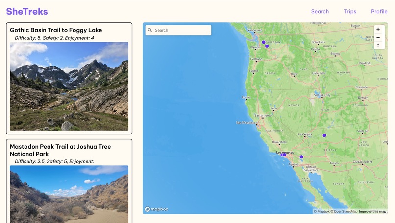 SheTreks – screenshot 3