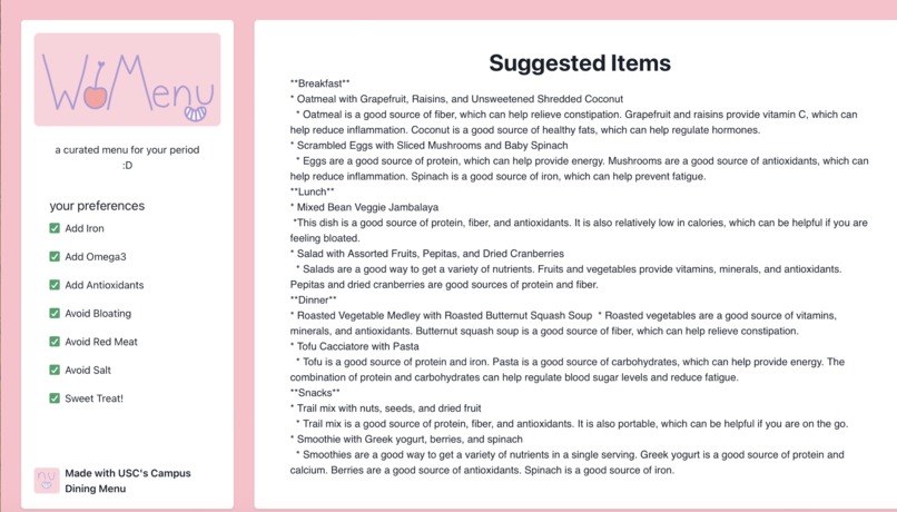 WoMenu – screenshot 5