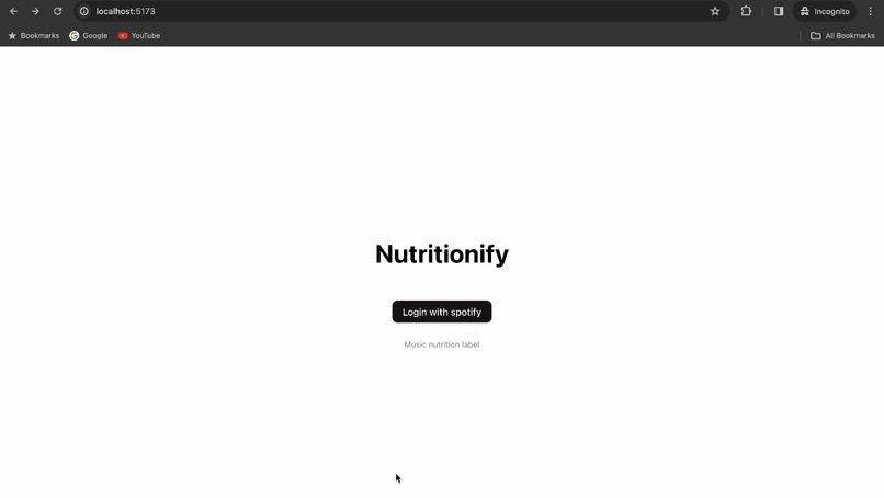 Nutritionify – screenshot 1