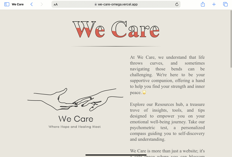 We Care – screenshot 1