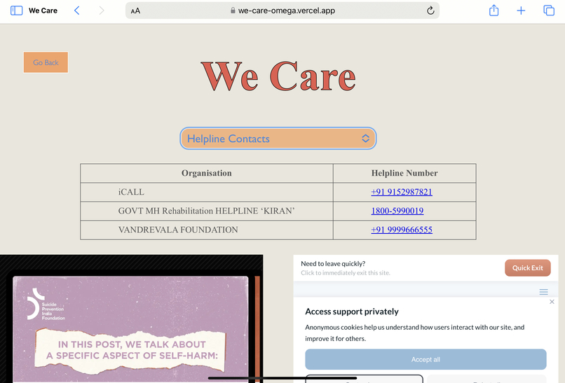 We Care – screenshot 4
