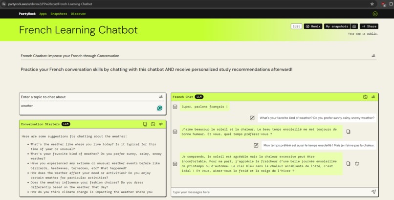 French Chatbot: Conversation-Based Learning | Devpost