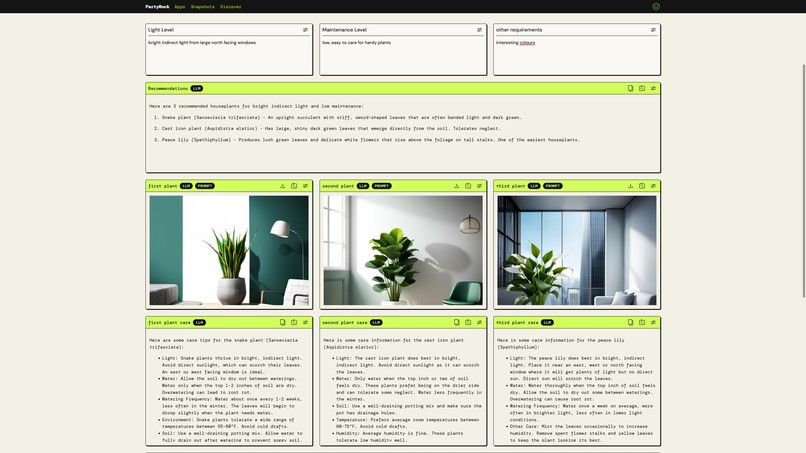 houseplant recommendation app – screenshot 1