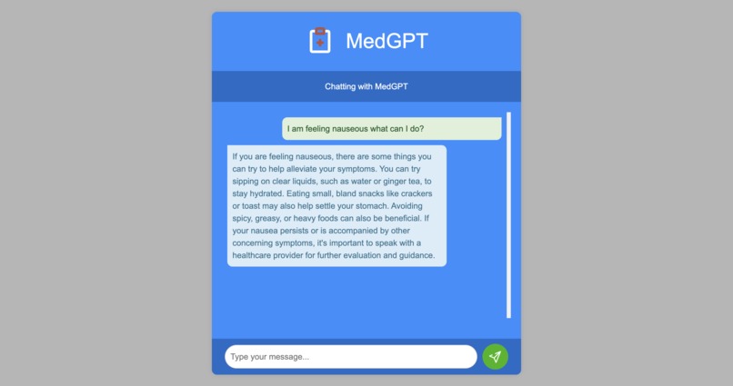 MedGPT – screenshot 2