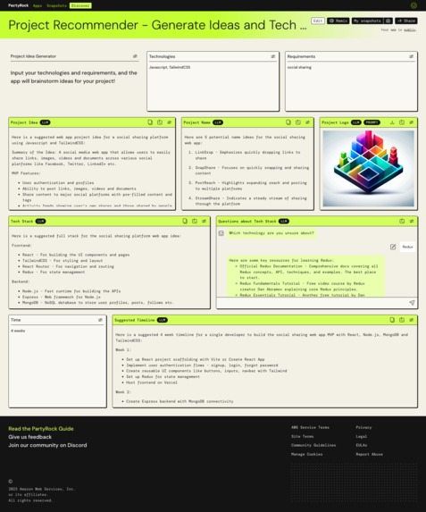 Project Recommender – screenshot 2