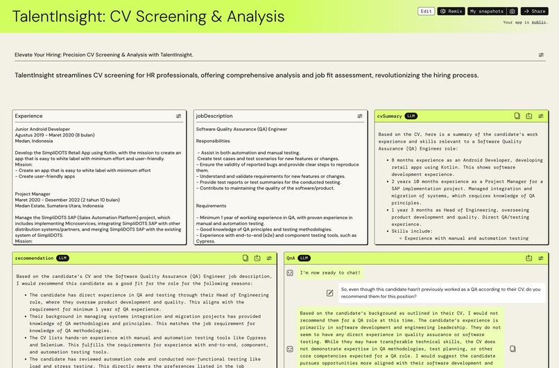 TalentInsight: CV Screening & Analysis – screenshot 1