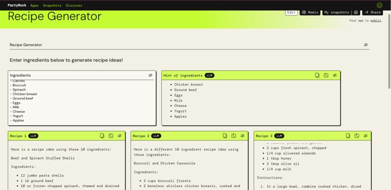 Recipe Generator – screenshot 1