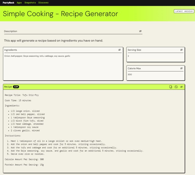 Simple Cooking - Recipe Generator – screenshot 2
