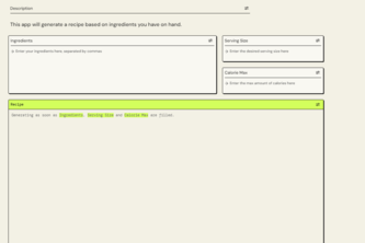 Simple Cooking - Recipe Generator