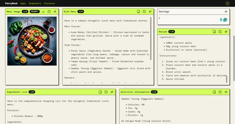 Nutritious Meal Generator – screenshot 2