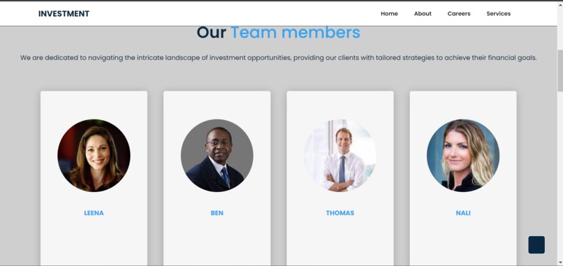 Static website on Investment company – screenshot 1