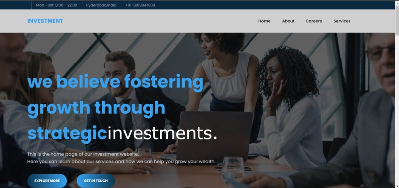Static website on Investment company – screenshot 5