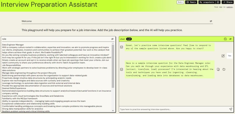 Interview Preparation Assistant – screenshot 1