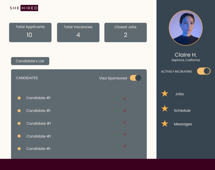 SheHired – screenshot 2