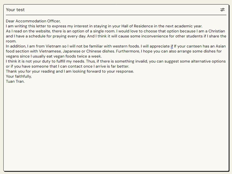 IELTS General Training writing test simulation – screenshot 3