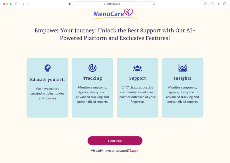 MenoCare - An AI powered menopause management web app – screenshot 3