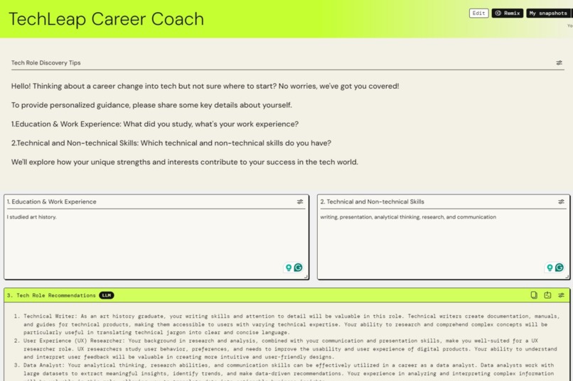 TechLeap Career Coach – screenshot 1