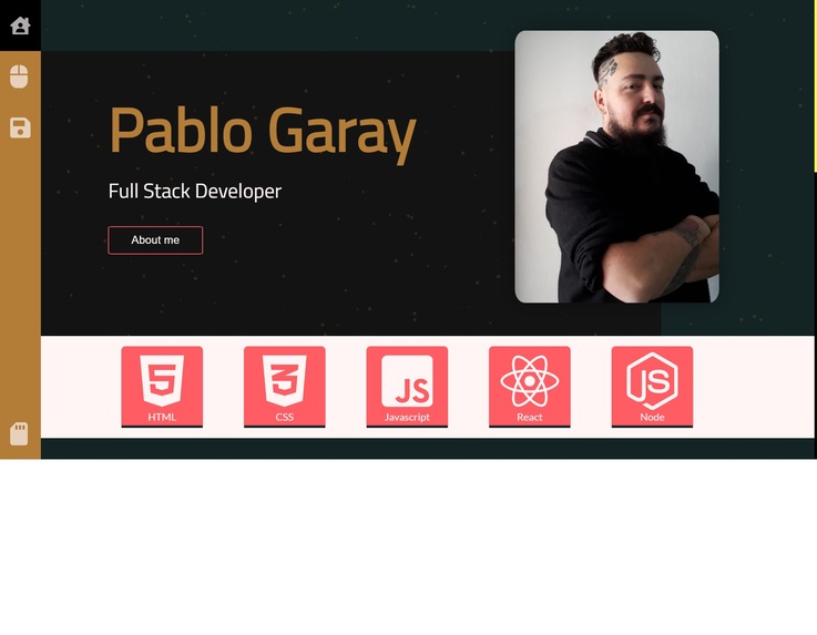 My own portfolio – screenshot 1