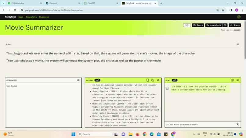 Movie Summarizer – screenshot 1