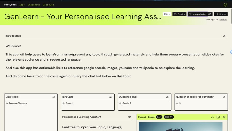 GenLearn - Personalised Learning Assistant – screenshot 1