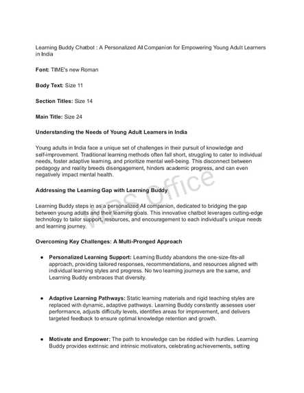 Learning Buddy Chatbot  – screenshot 1