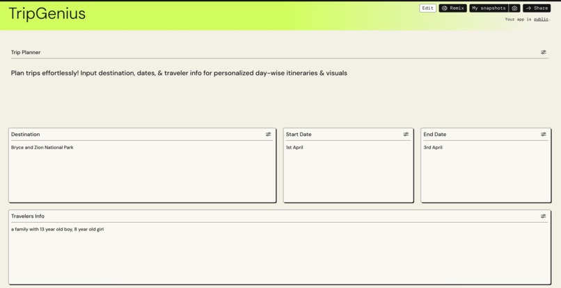 TripGenius – screenshot 1