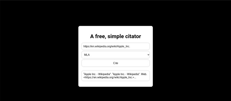 SimpleCitation – screenshot 1
