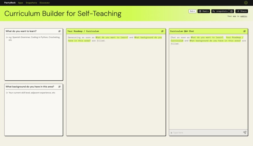 Curriculum Builder for Self-Teaching – screenshot 1