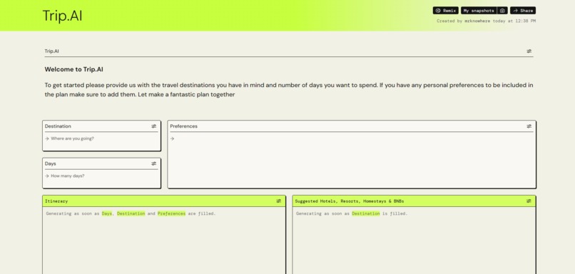 Trip.AI – screenshot 1