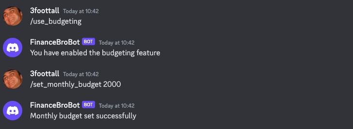 Finance advisor Discord bot – screenshot 2