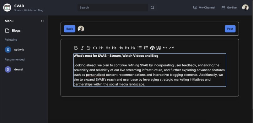 SVAB - Stream, Watch Videos and Blog ... – screenshot 3